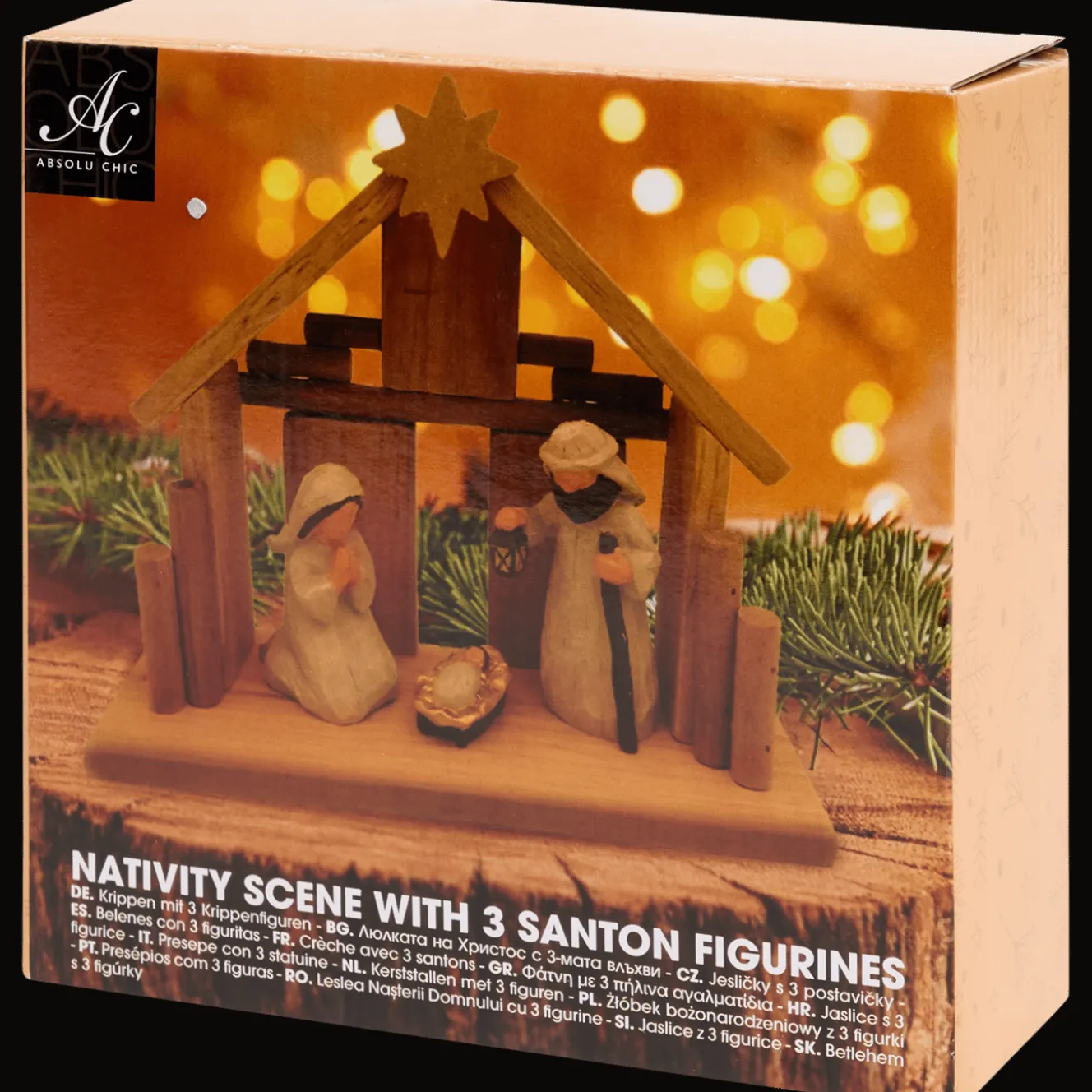 Absolu Chic houten kerststal