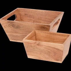 Acaciahouten opbergbakken