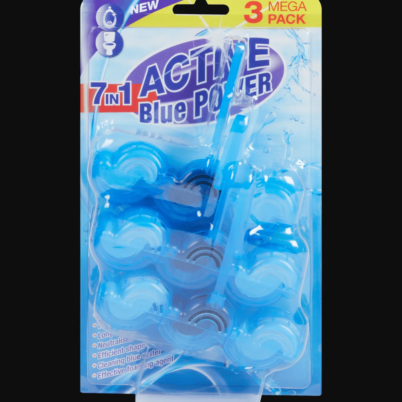 Active Turqoise Power toiletblokken 7-in-1