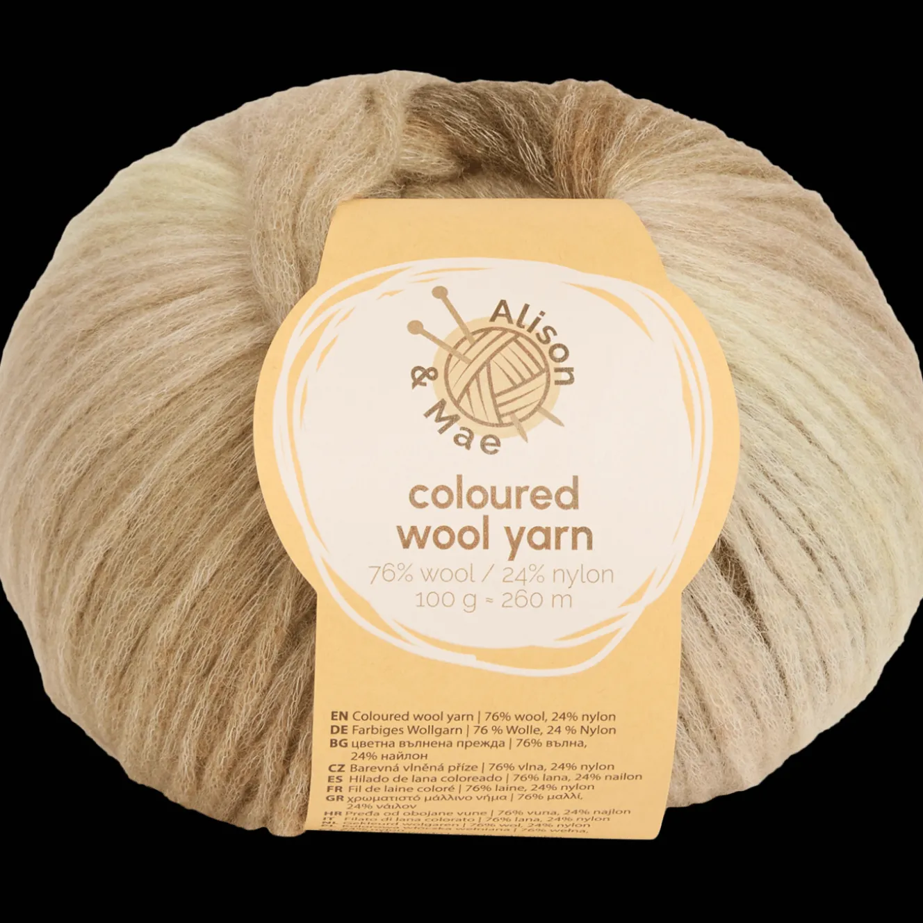 Alison & Mae gekleurd wolgaren