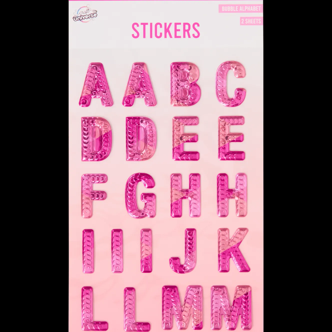Craft Universe alfabet stickers