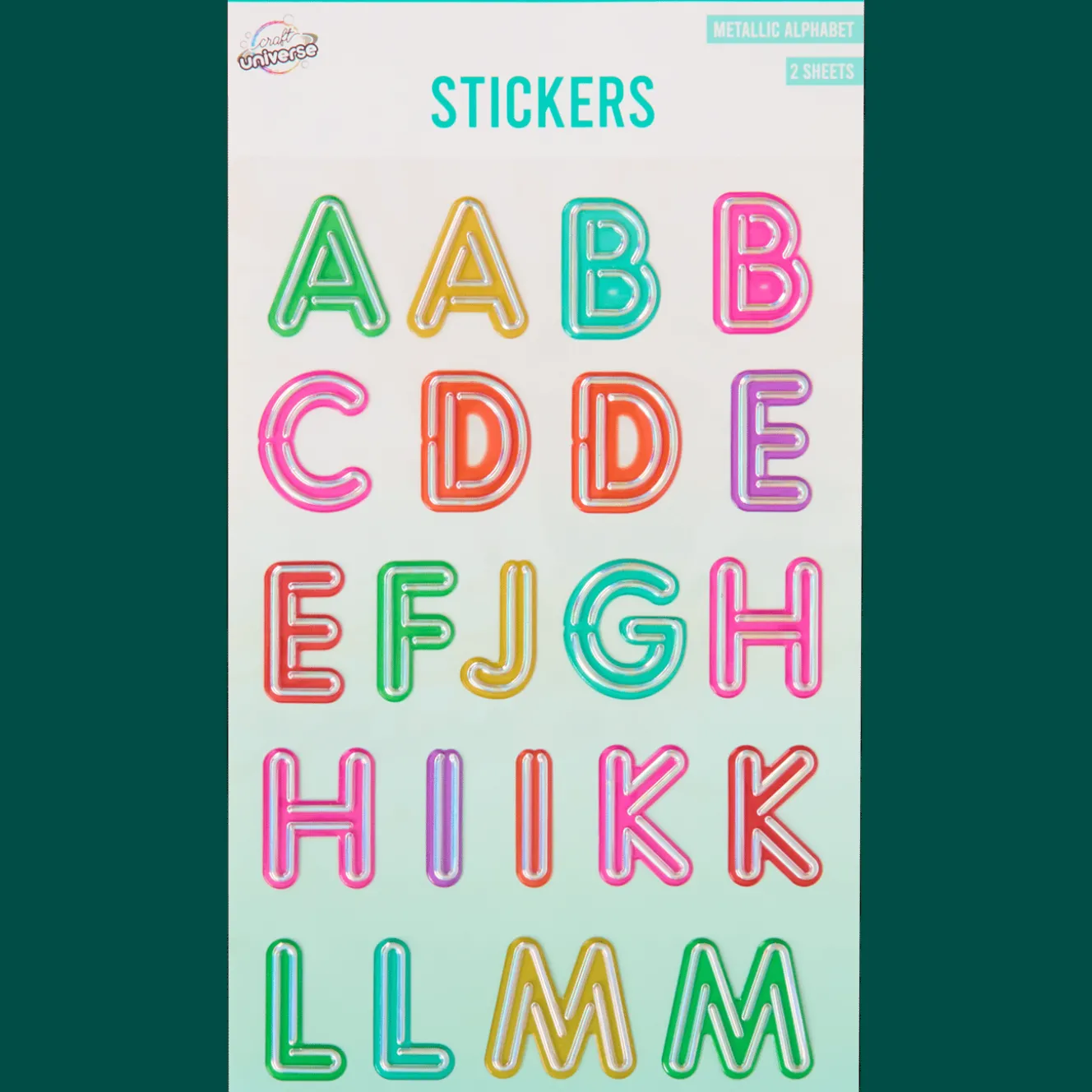 Craft Universe alfabet stickers