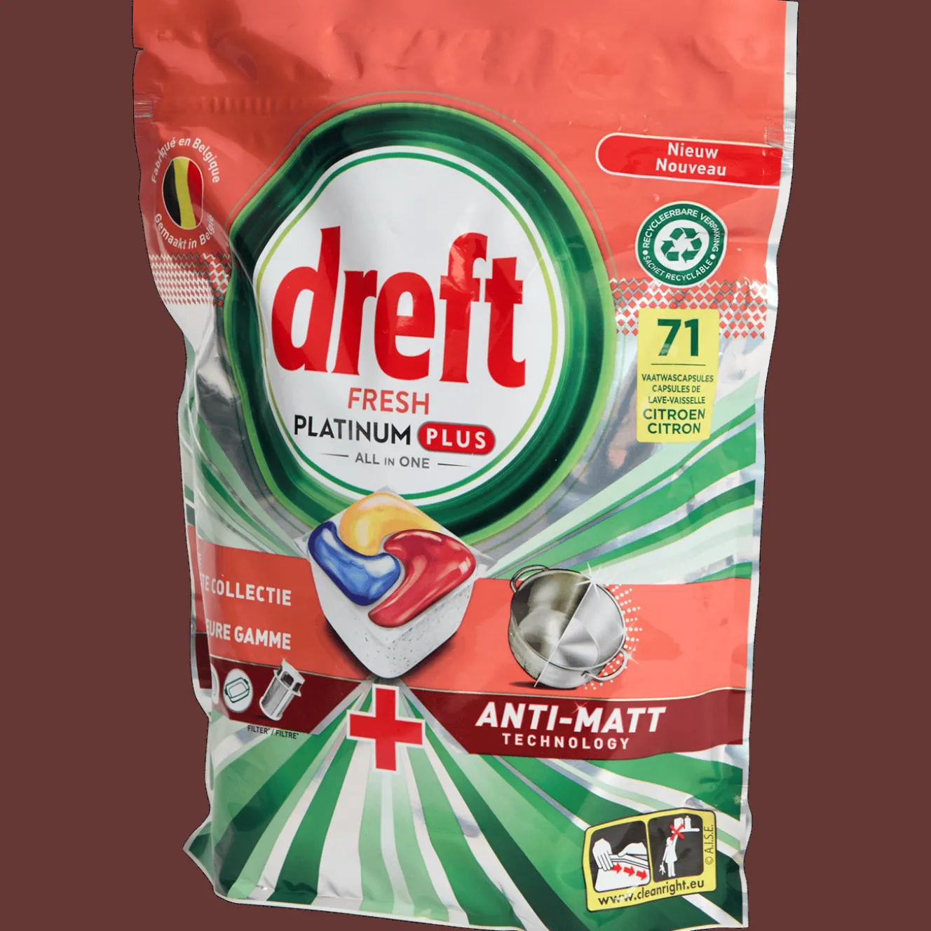 Dreft Fresh Platinum Plus vaatwastabletten All in One