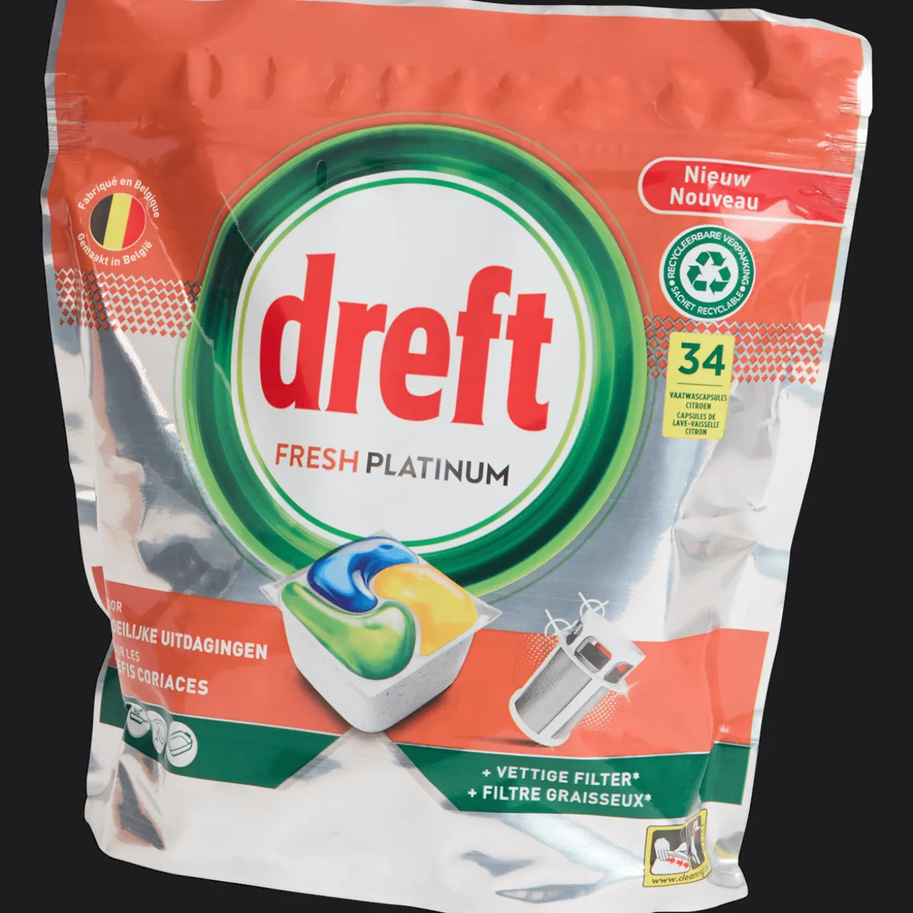 Dreft Fresh Platinum vaatwastabletten Original