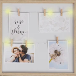 Fotolijst met knijpers en ledlampjes