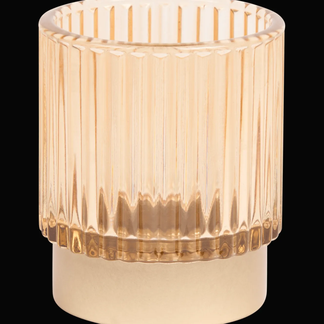 Glazen theelichthouder