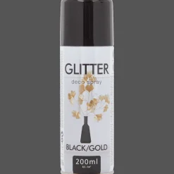 Glitterspuitverf zwart/goud
