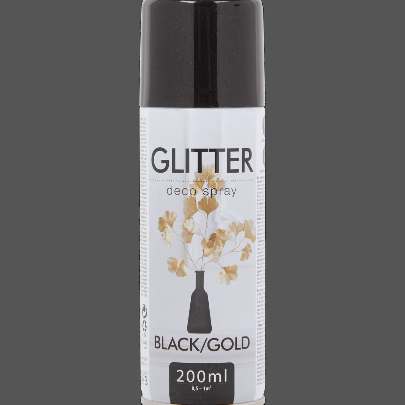 Glitterspuitverf zwart/goud