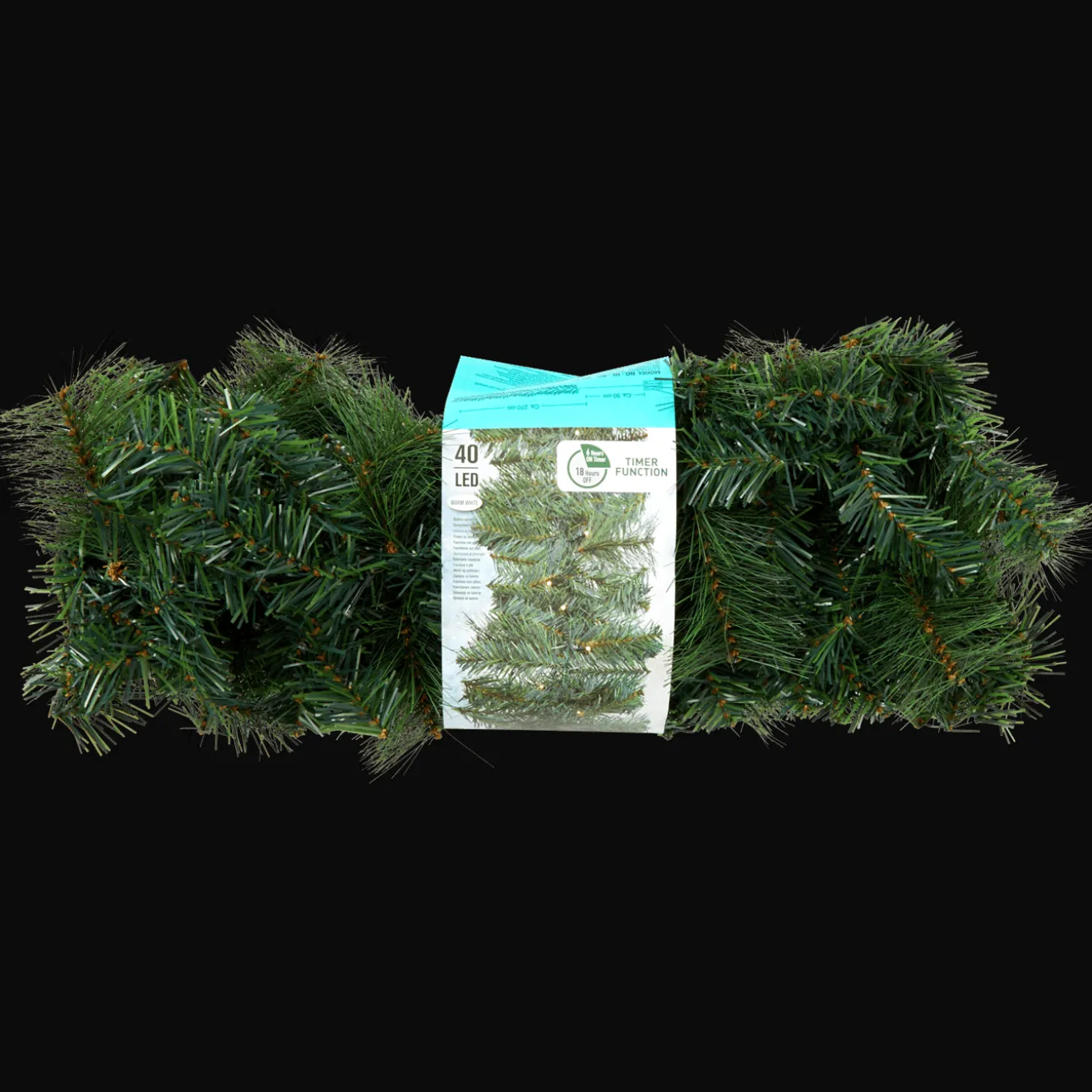 Guirlande dennentakken met led