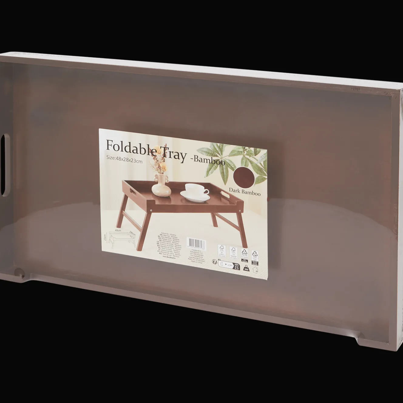 Inklapbaar bamboe dienblad