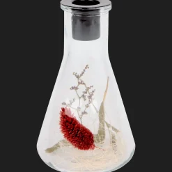 Kaarsenhouder met droogbloemen