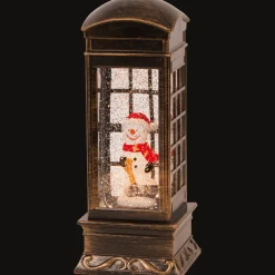 Kersttelefooncel met licht en glitters