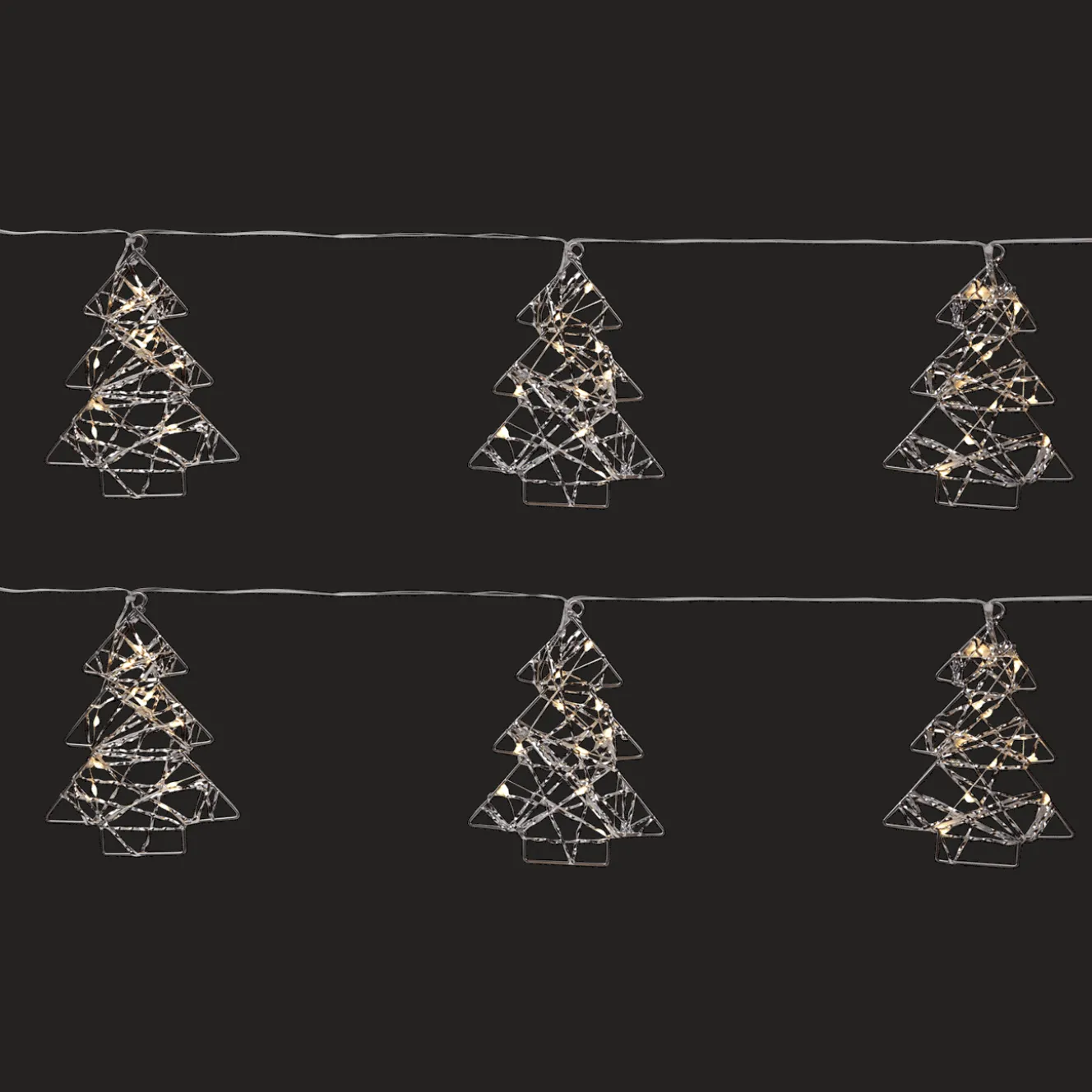 Lichtslinger met kerstbomen of sterren