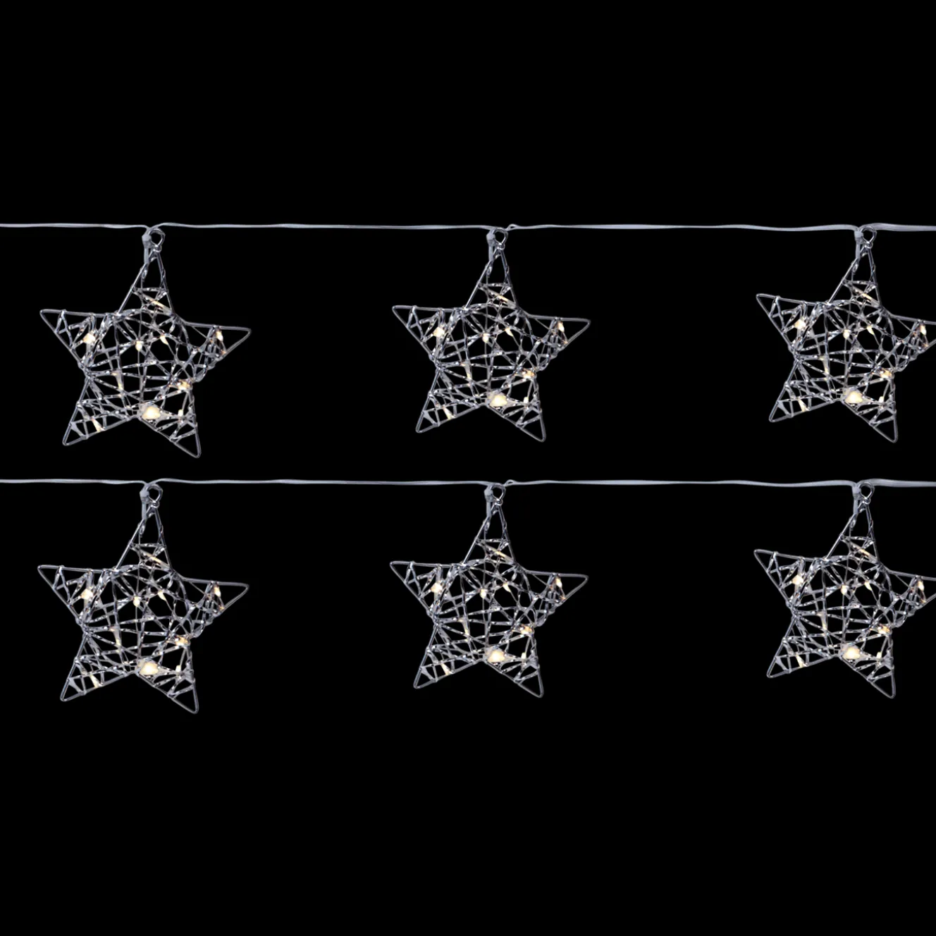 Lichtslinger met kerstbomen of sterren