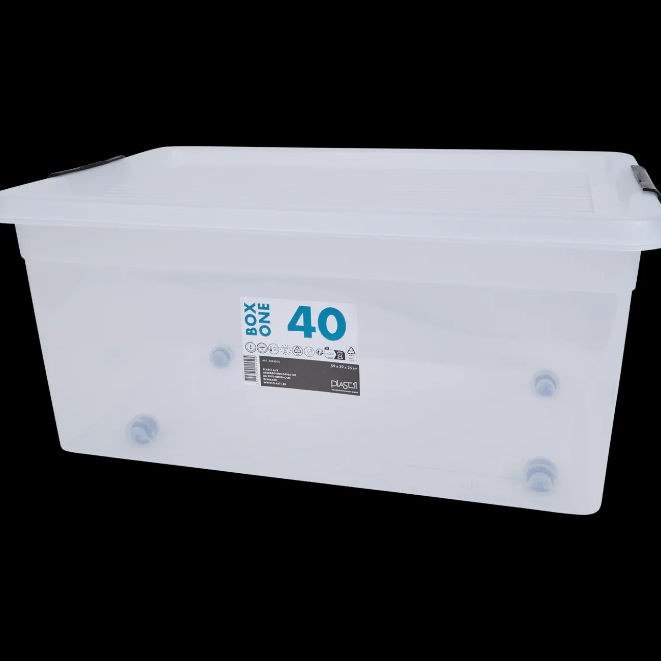 Plast1 opbergbox met klemdeksel