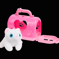 Pluchen dier in draagkoffer