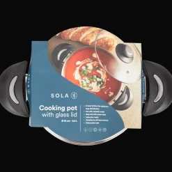 Sola kookpan met glazen deksel