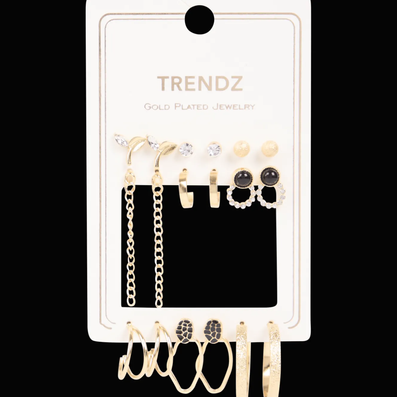 Trendz vergulde oorbellenset