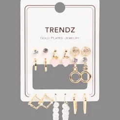 Trendz vergulde oorbellenset