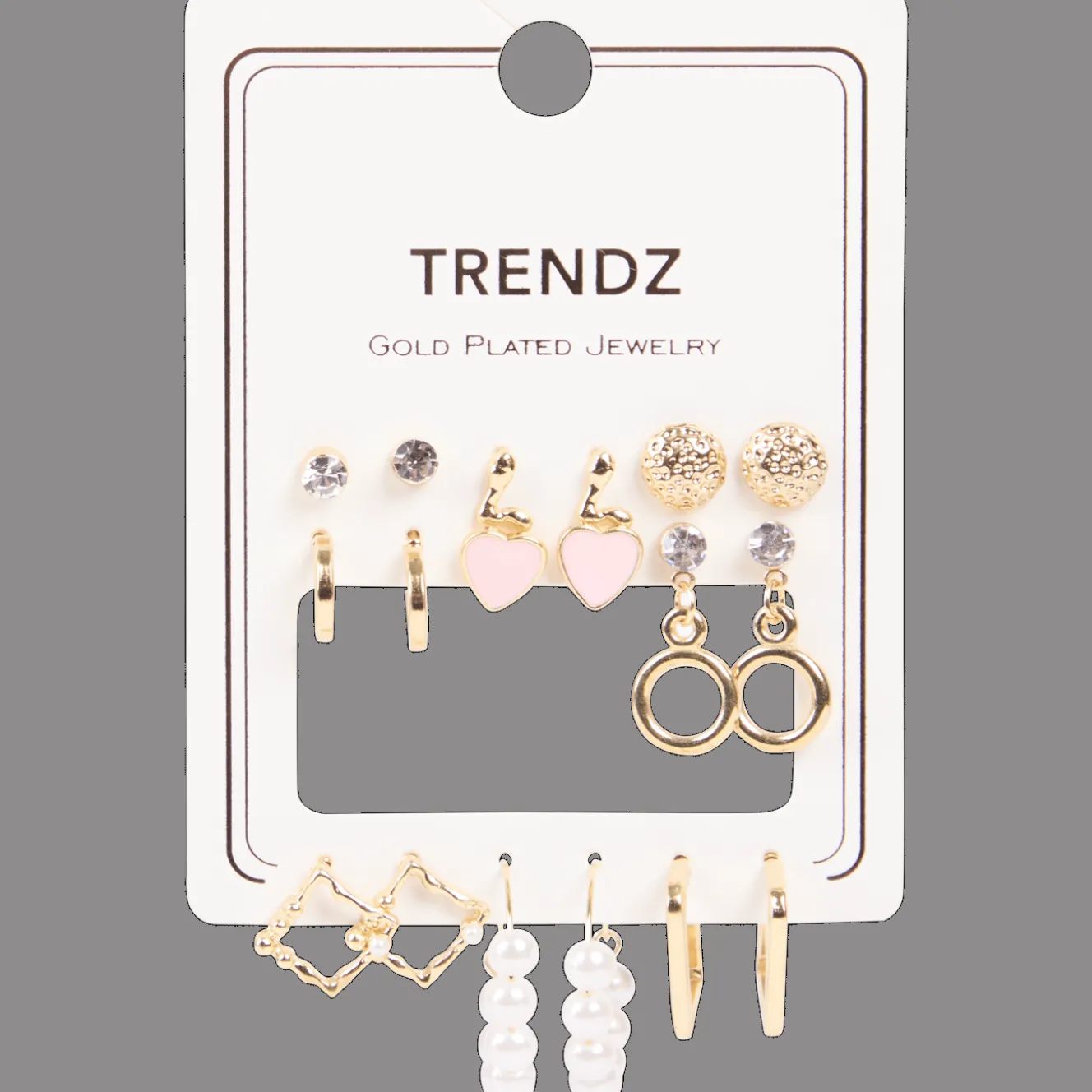 Trendz vergulde oorbellenset