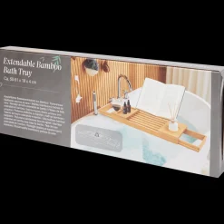 Uitschuifbaar bamboe badrek