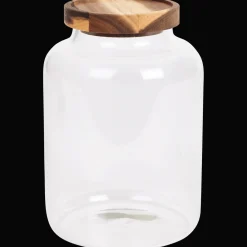 Voorraadpot met houten deksel