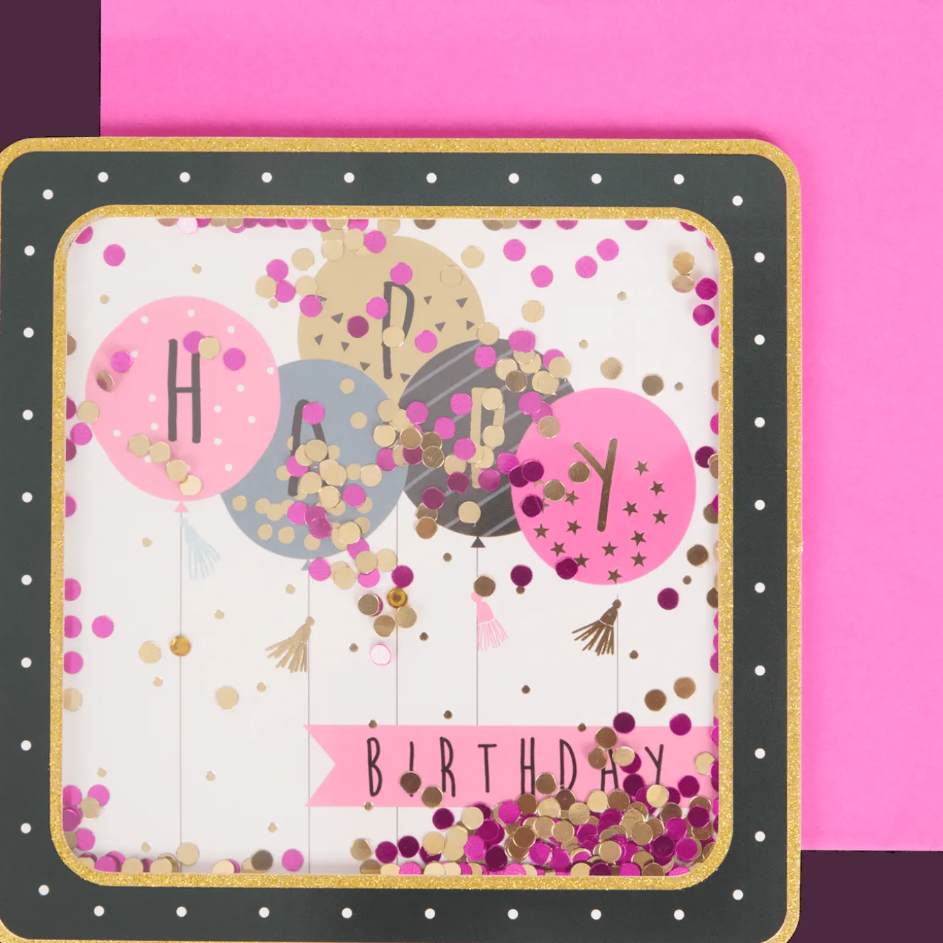 Wenskaart met confetti