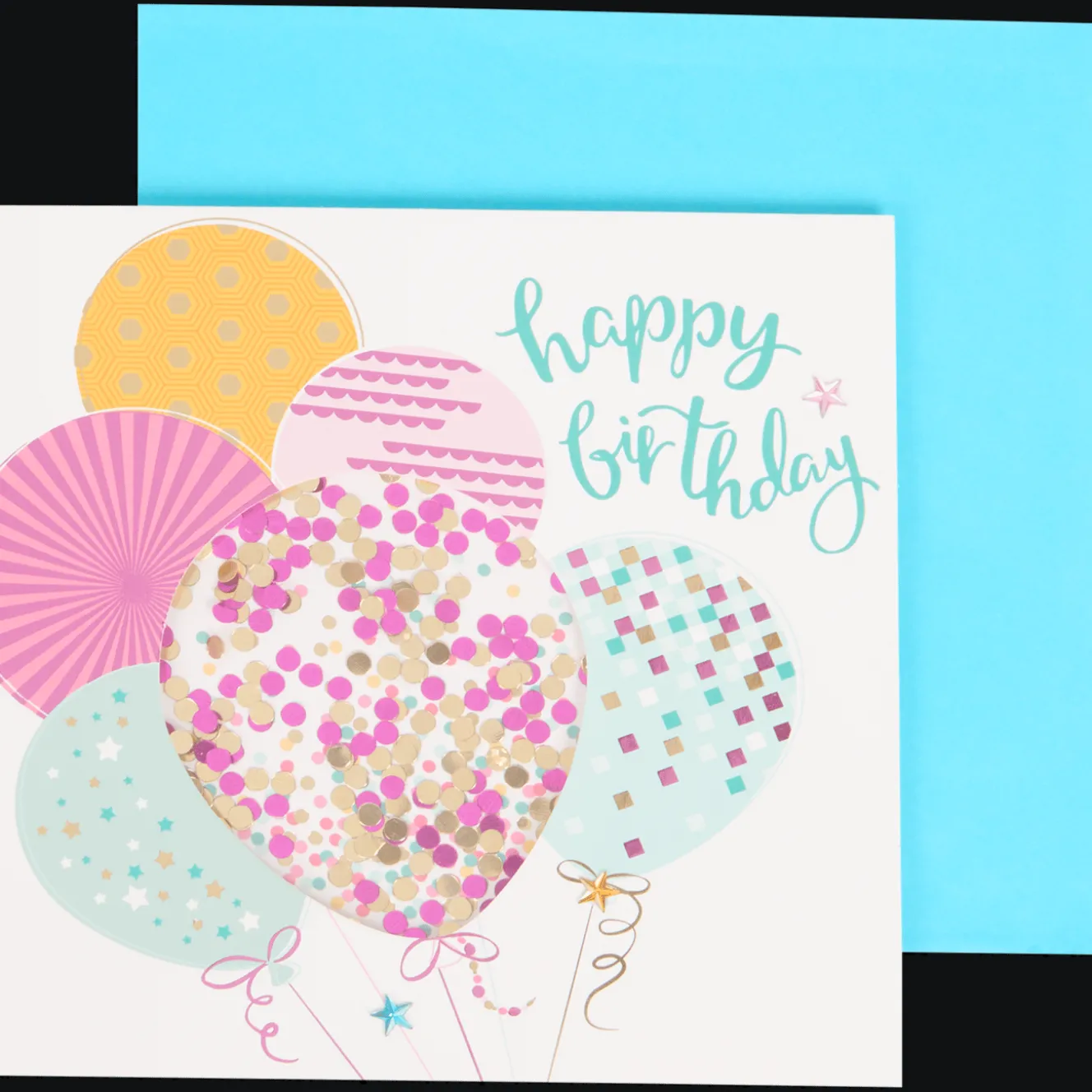 Wenskaart met confetti