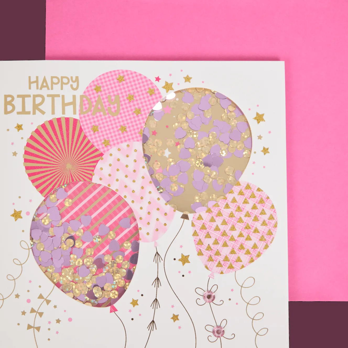 Wenskaart met confetti